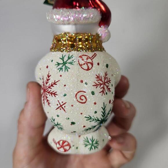NWT Old World Christmas Glistening Peppermint Party Snowman Rare! HTF Retired - Picture 2 of 7